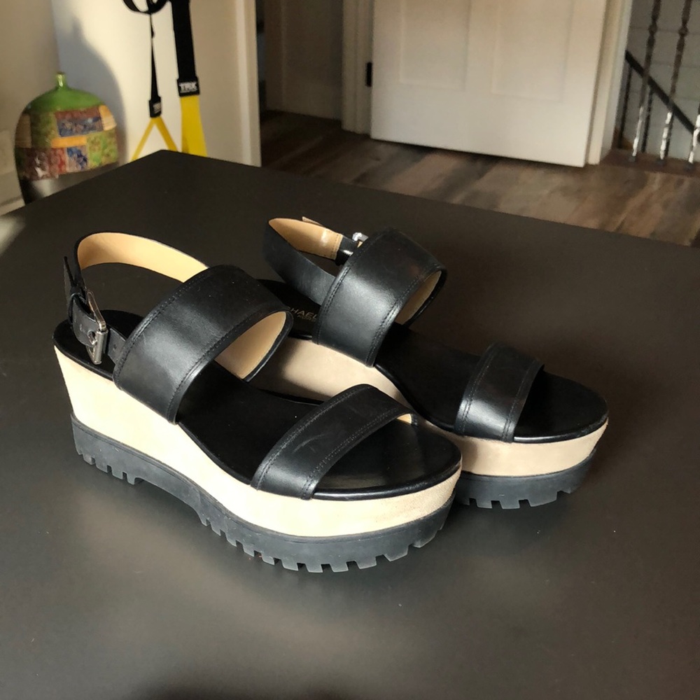 Michael by Michael Kors black platform sandals. Size 8